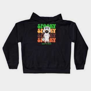 Funny Cute Spooky Mummy Halloween Doxie Dachshund Dog Kids Hoodie